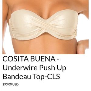 LULI FAMA COSITA BUENA - Underwire Push Up Bandeau Top GOLDRUSH